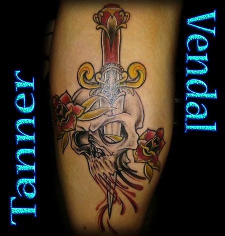 Tattoos - Skull and Dagger - 130993